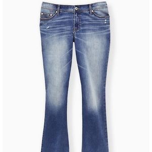 Luxe slim boot Jean super stretch light wash